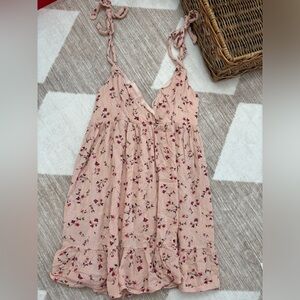 Tie straps size small mini dress